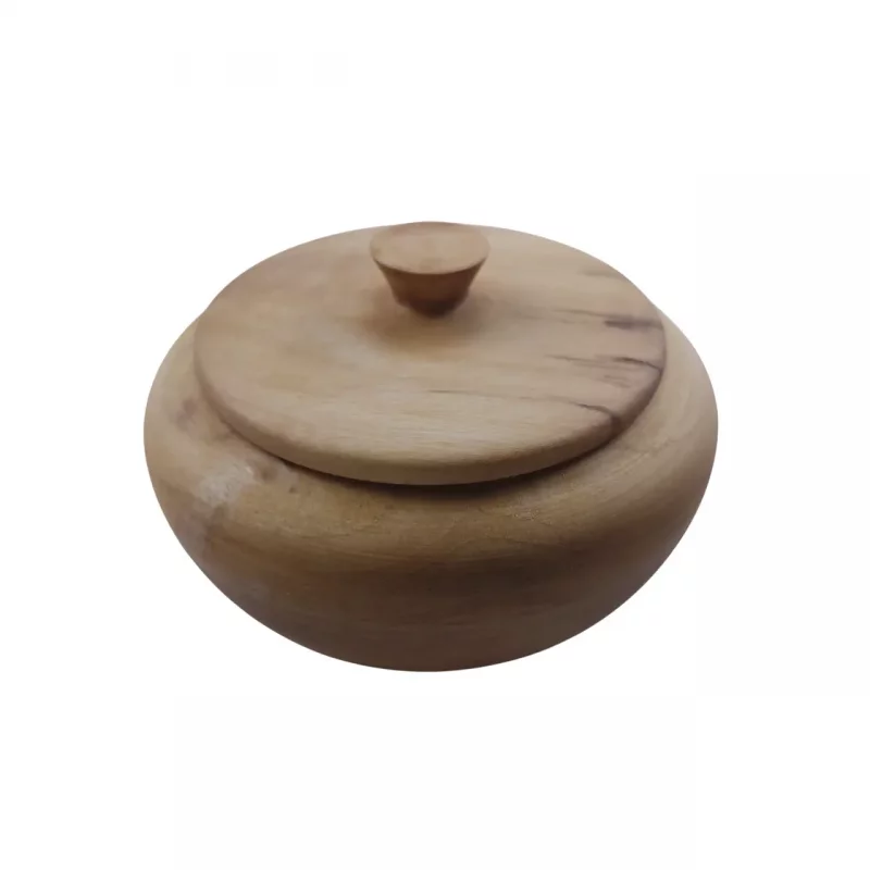 قندان چوبی خمره ای ساده کد WD6086