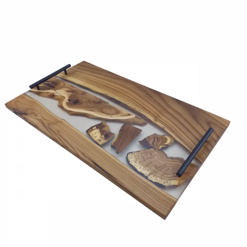 سینی چوب و رزین 50 سانت کد WD6113