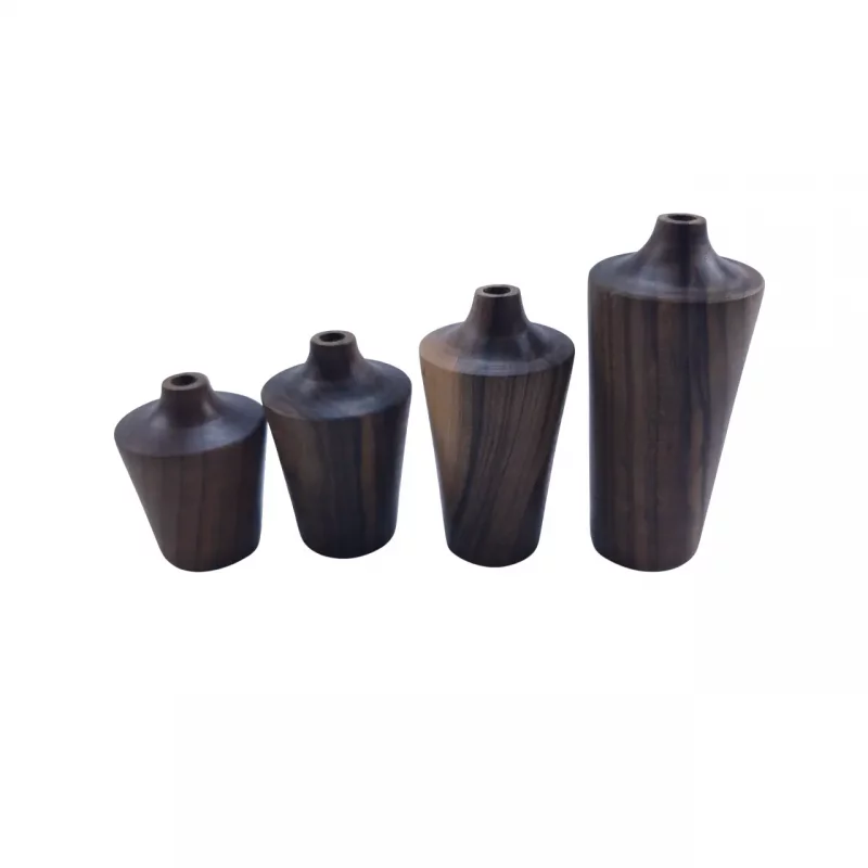 ست چهارتایی گلدان چوبی کد WD6115