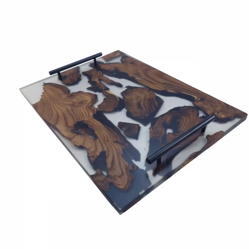 سینی چوب و رزین 40 سانت کد WD6121