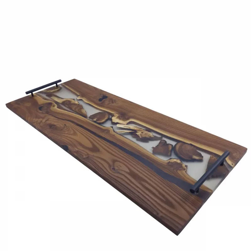 سینی چوب و رزین 70 سانت کد WD6124