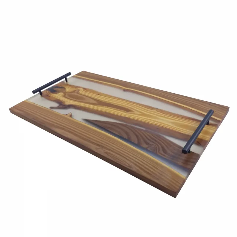 سینی چوب و رزین 50 سانت کد WD6126