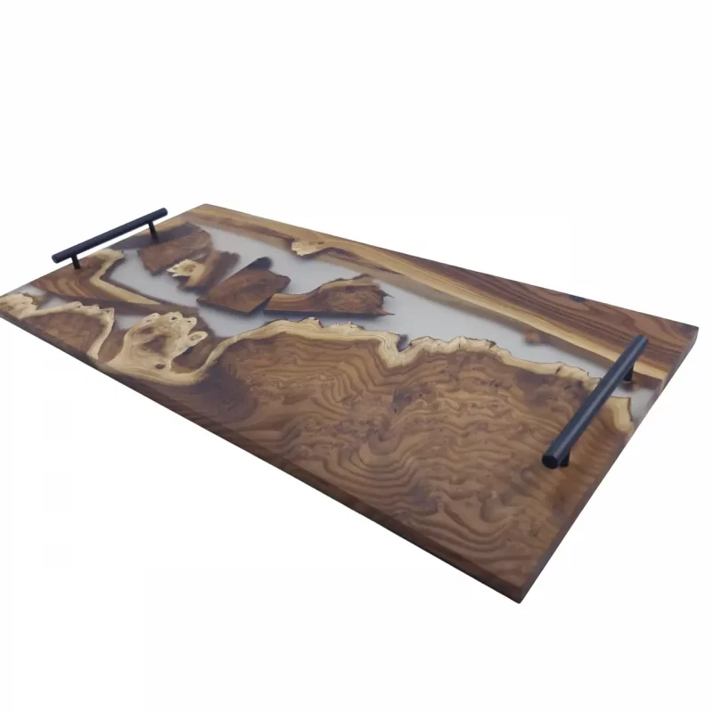 سینی چوب و رزین 60 سانت کد WD6128