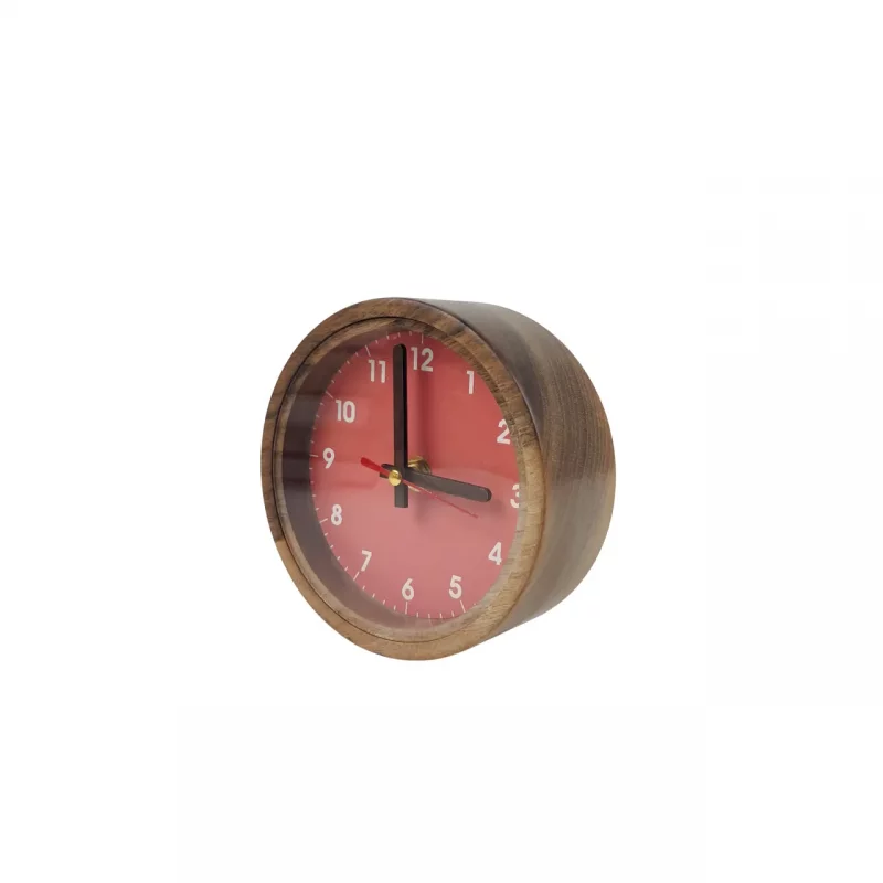 ساعت چوبی رومیزی گرد کد WD6169