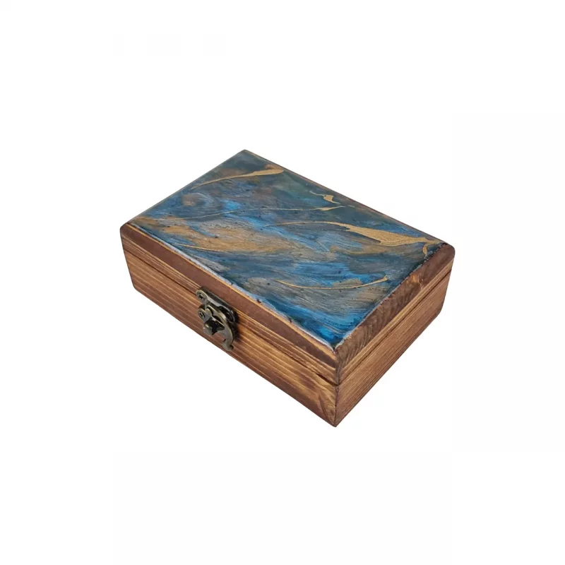 جعبه چوبی طرح دریا  متوسط کد BW5576