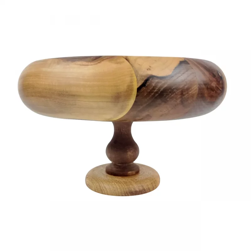 کاسه چوبی پایه دار میوه  کد WD6199