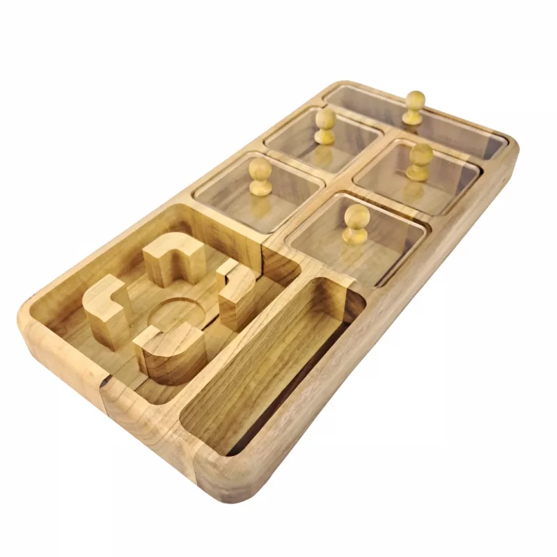 جعبه پذیرایی مستطیل وارمردار گردو  کد WD6246