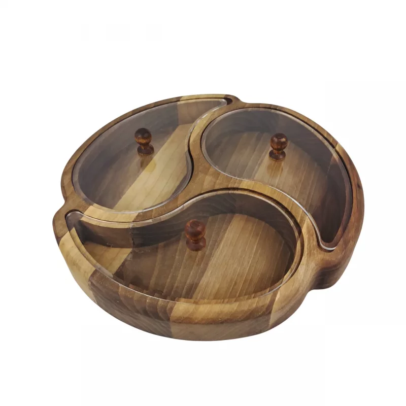 جعبه پذیرایی ترمه متوسط گردو  کد WD6240