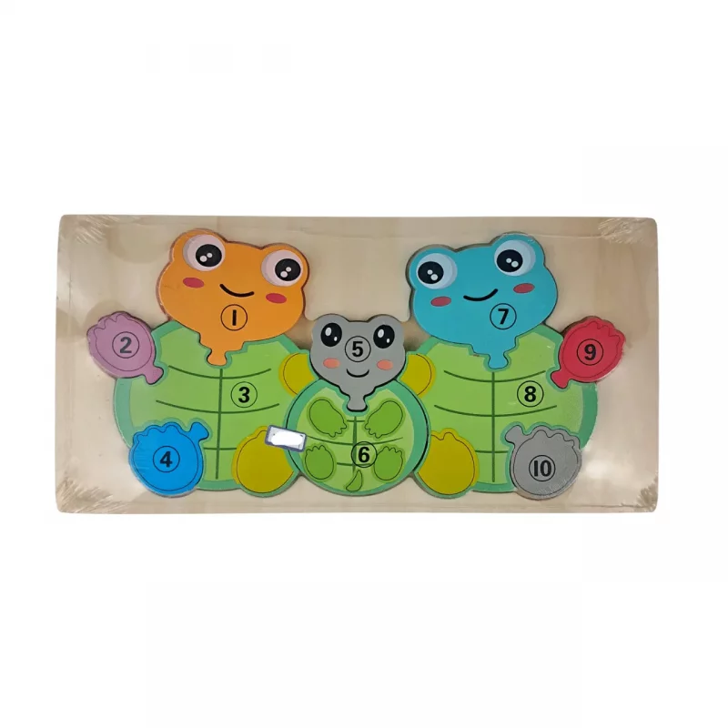 پازل چوبی کودک طرح لاکپشت همراه ماژیک  کد WD6228