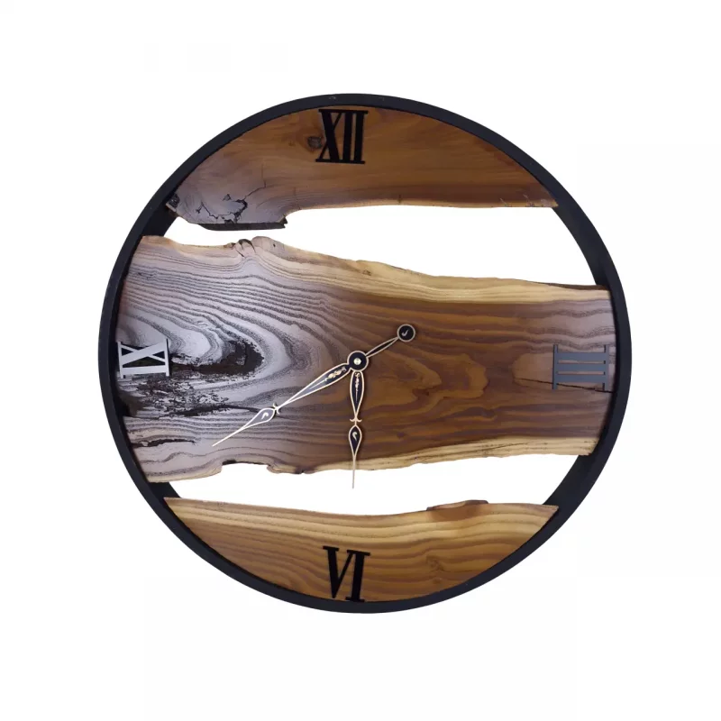 ساعت دیواری روستیک و فلز قطر 50 سانتی کد WD6130