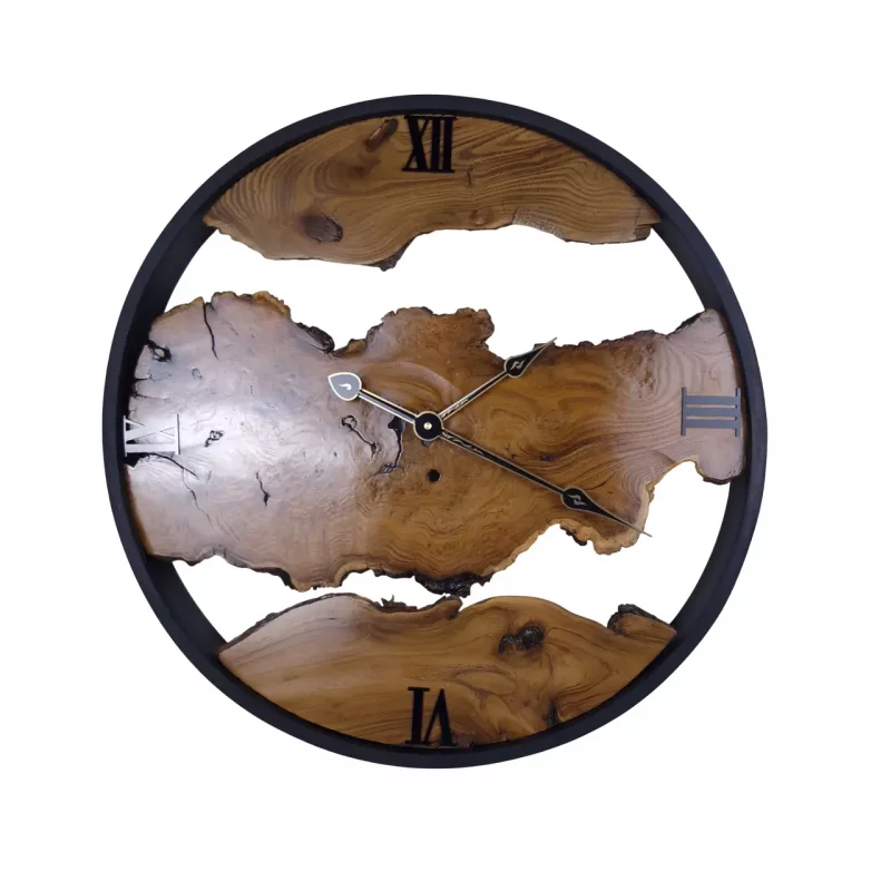 ساعت دیواری روستیک و فلز قطر 60 سانتی  کد WD6131