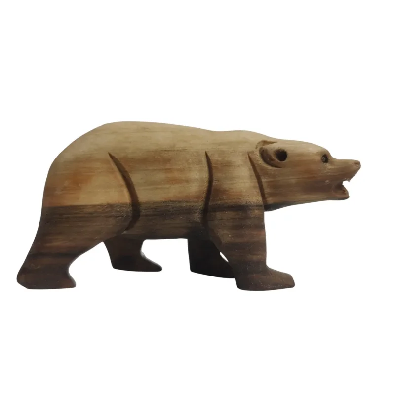 مجسمه چوبی طرح خرس  کد WD6254