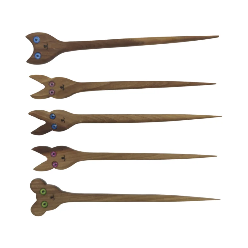 پین موی چشم دار چوبی  کد WD6259