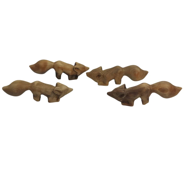 مجسمه چوبی طرح روباه کد WD6261