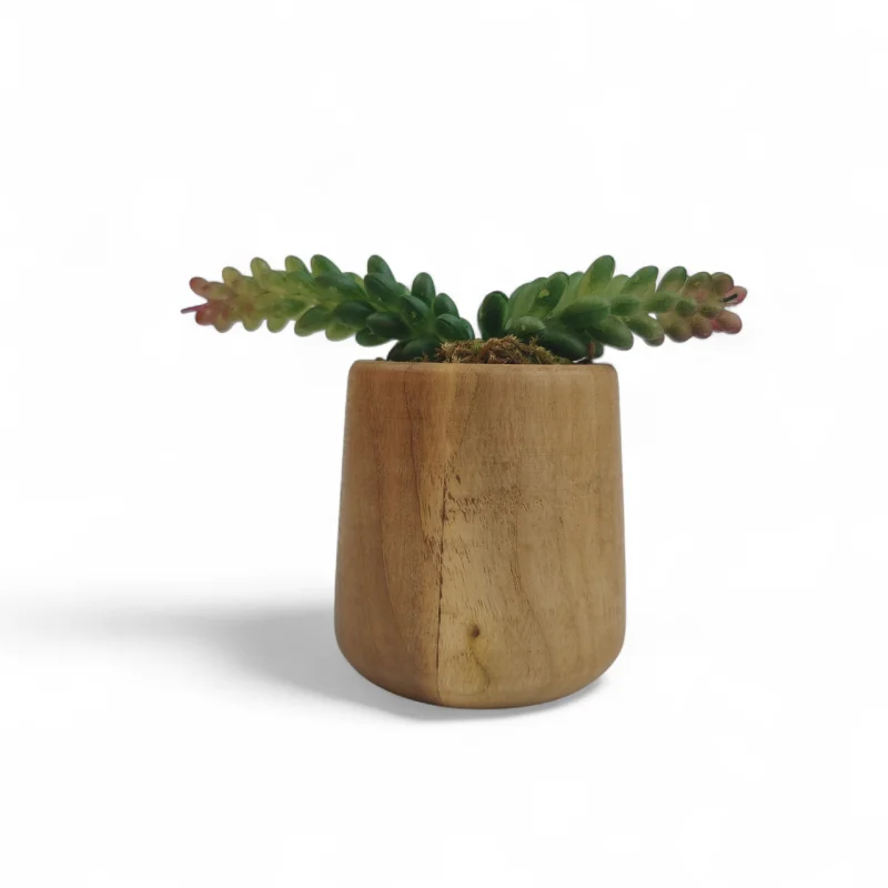 گلدان چوبی با گل مصنوعی کد WD6279