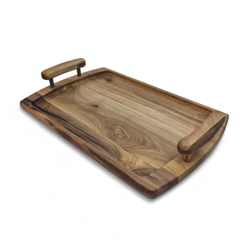 سینی پذیرایی چوبی مستطیل با دسته کد WD6315