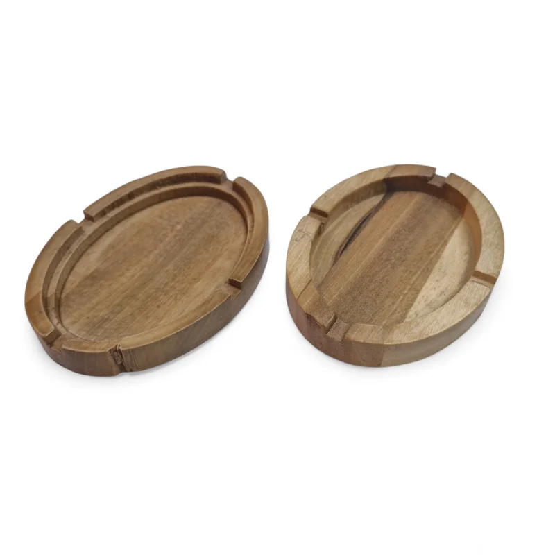 زیرسیگاری چوبی طرح بیضی کد WD6326