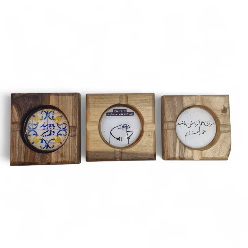 زیرسیگاری چوب و رزین کد WD6341