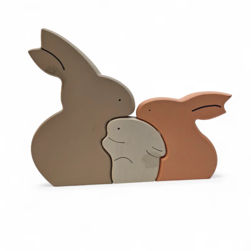 مجسمه پازلی چوبی طرح خرگوش  کد WD6383