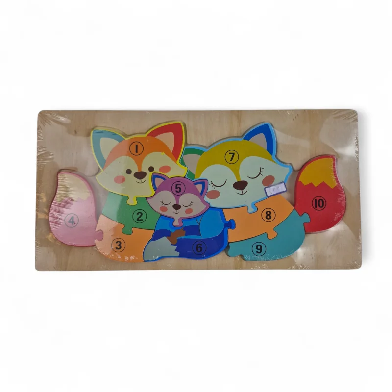 پازل چوبی طرح روباه کد WD6393