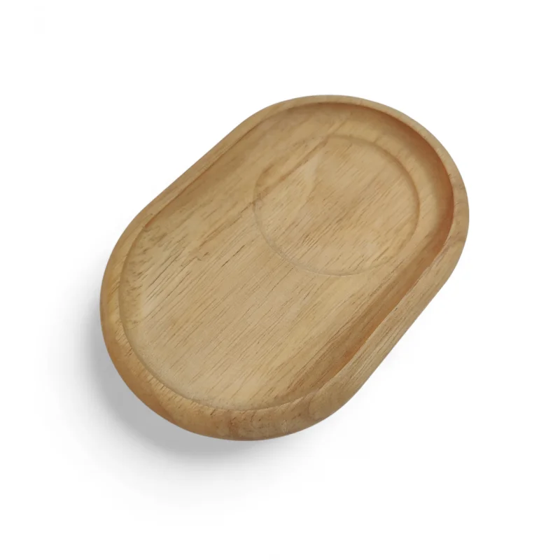 زیر لیوانی بیضی راش با جای فنجان کد WD5795