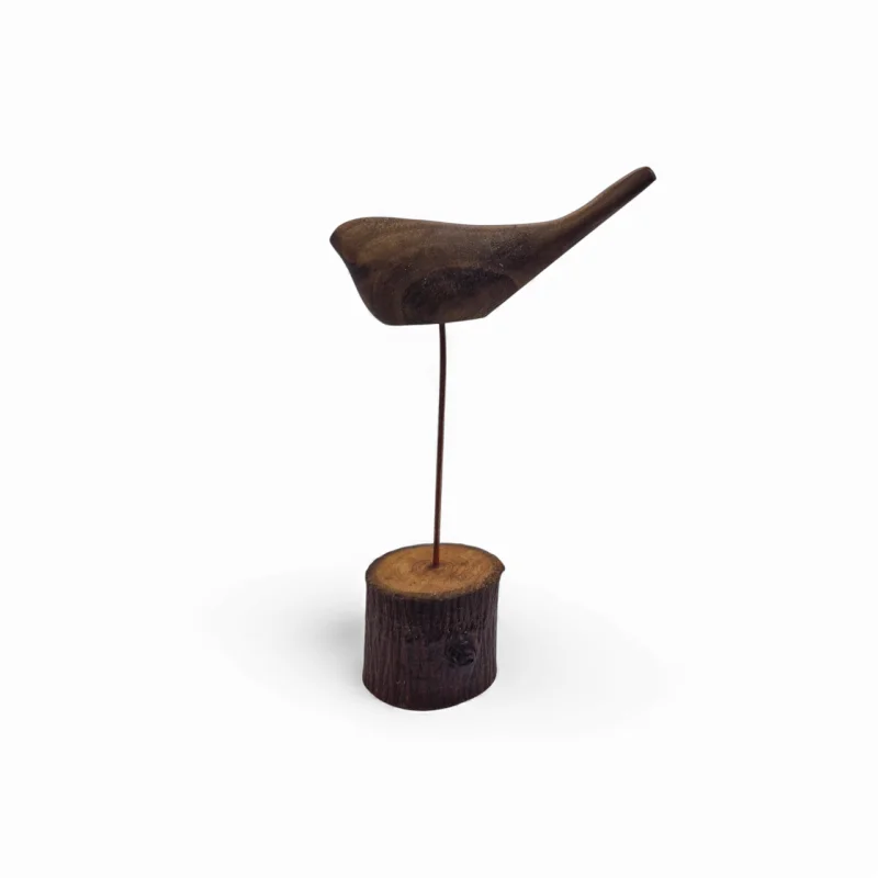 مجسمه پرنده چوبی پایه دار کد WD6404