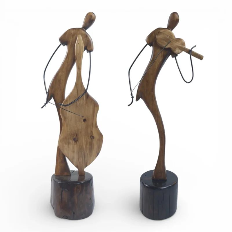 مجسمه چوبی نوازنده مرد کد WD5592