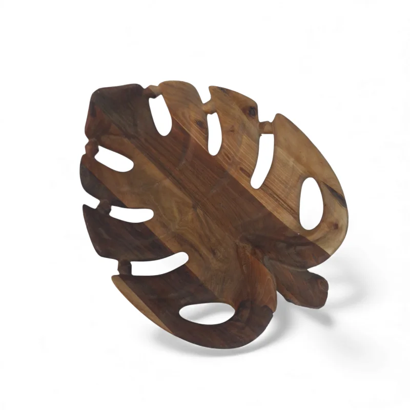 ظرف میوه خوی چوبی طرح برگ انجیر کد WD6473