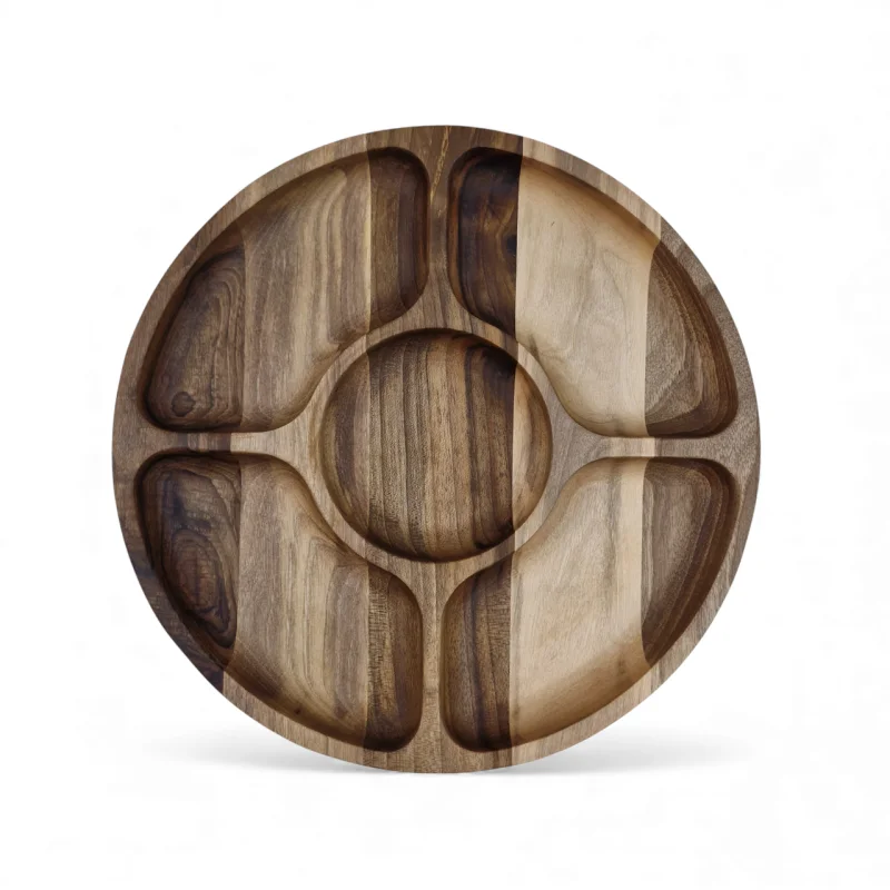 اردو خوری چوبی گرد 5 خانه کد WD6476