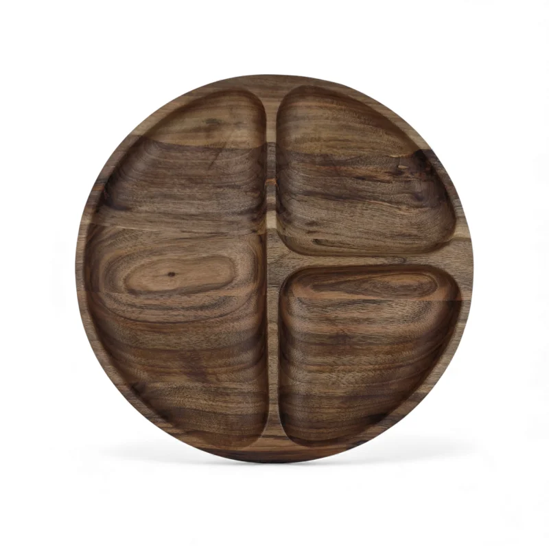 اردو خوری چوبی گرد 3 خانه کد WD6477