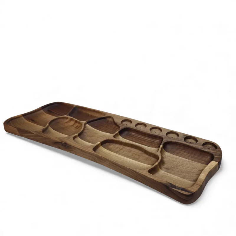 اردو خوری چوبی بزرگ 7 خانه با جای شات کد WD6496