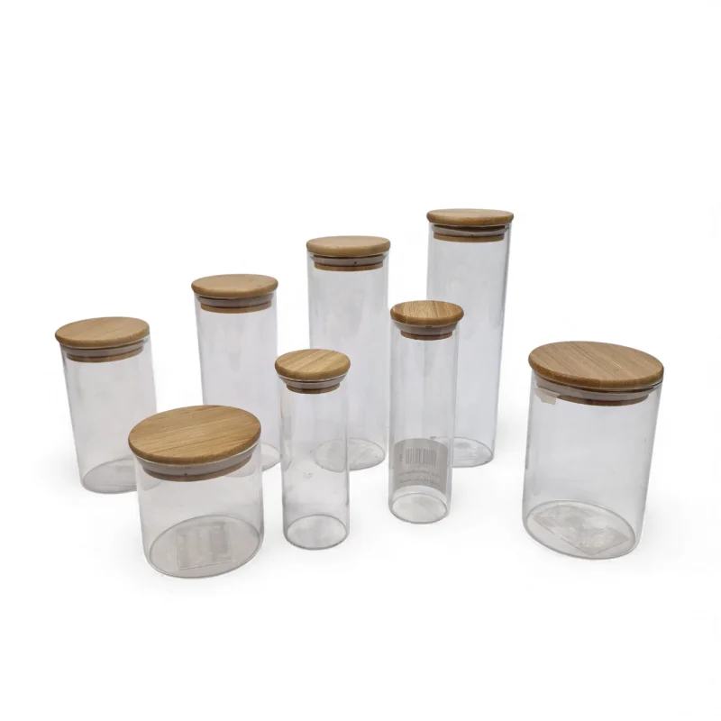 بانکه ادویه شیشه ای در سایزهای مختلف کد WD6507