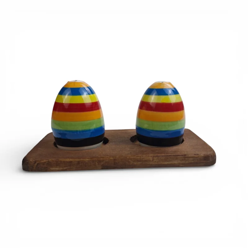 ست نمکدان سرامیکی رنگی با استند  کد WD6567