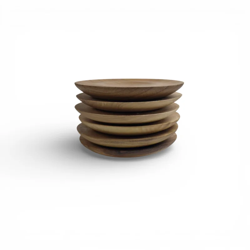 نعلبکی گرد چوبی  کد WD6578