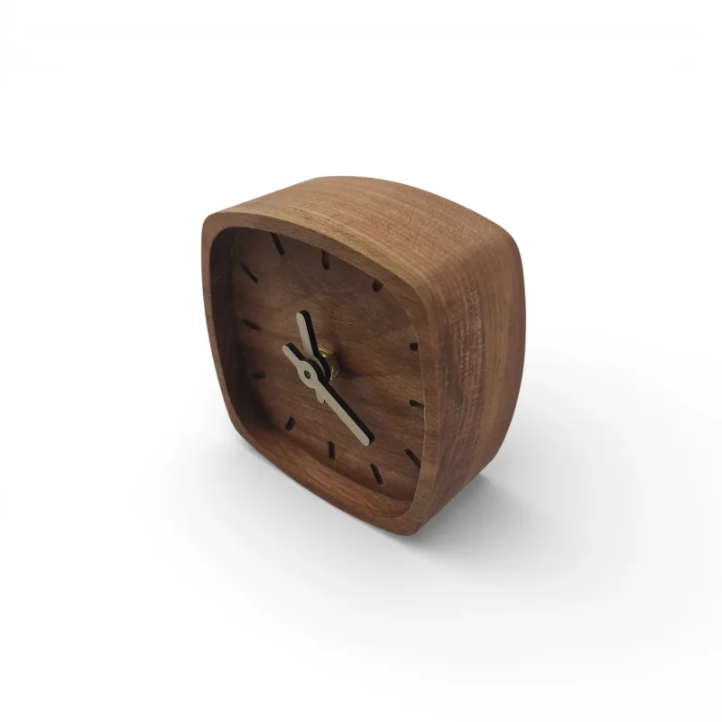 ساعت رومیزی چوبی مربع کد WD6599