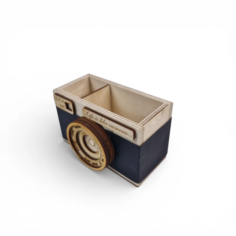 قلمدان چوبی طرح دوربین کد WD6624