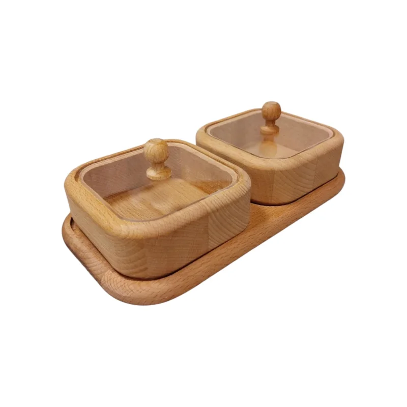 جعبه پذیرایی درب پلکسی 2 خانه مربع کد WD6639