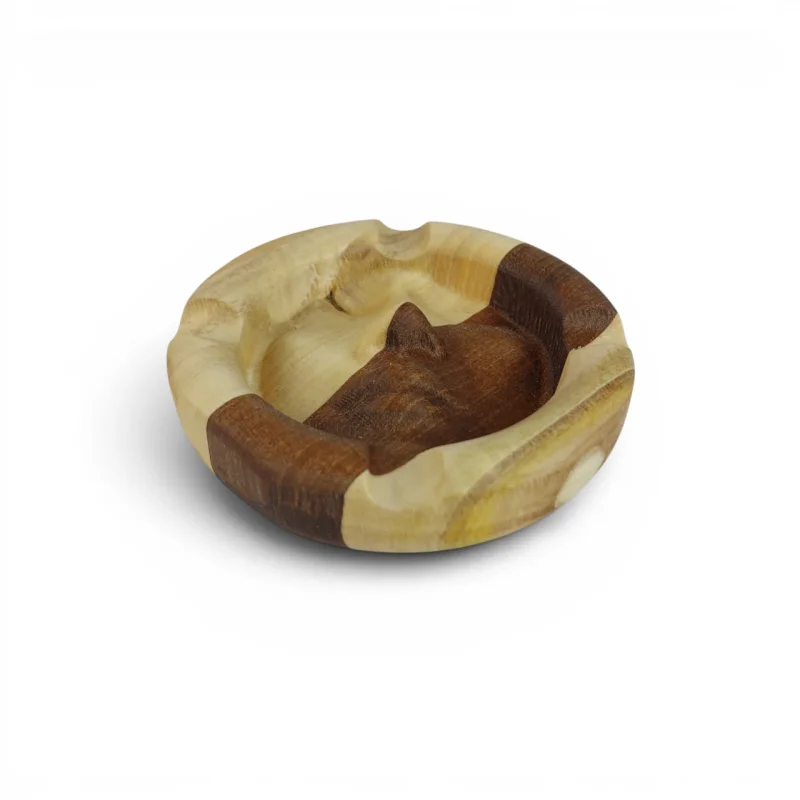 زیرسیگاری چوبی گرد طرح چهره کد WD6967