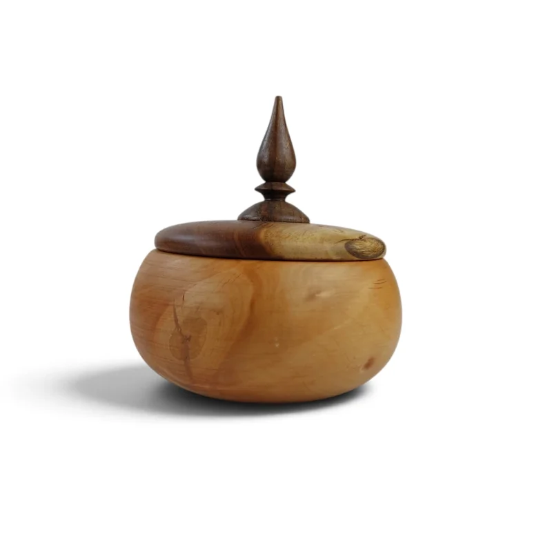 قندان چوبی گرد دسته خراطی کد WD6993