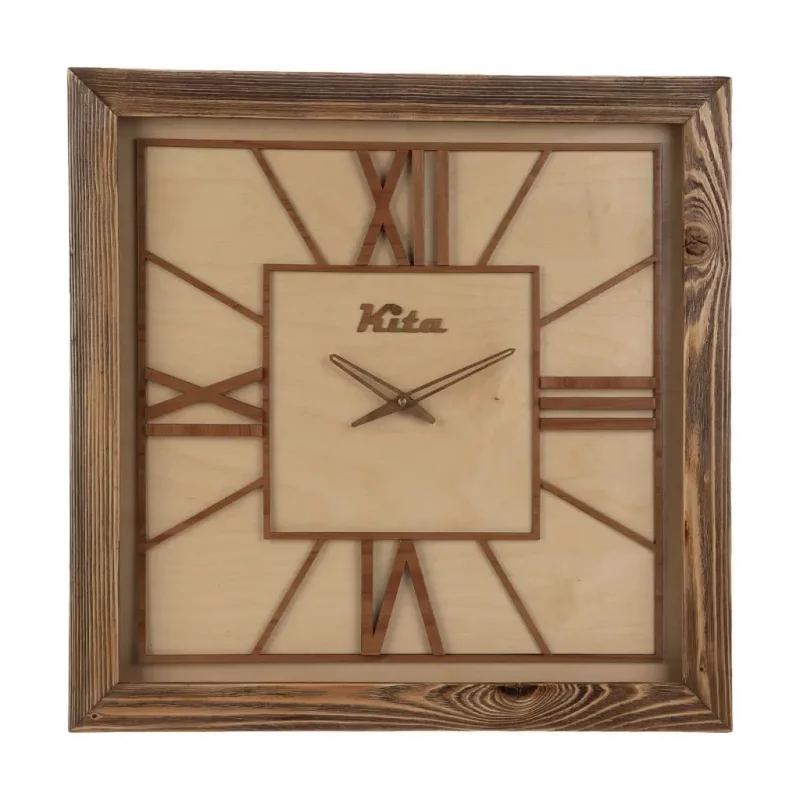 ساعت دیواری چوبی کد CKr637c