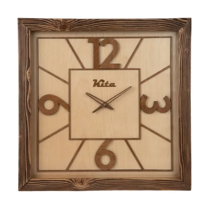 ساعت دیواری چوبی کد CKr638c
