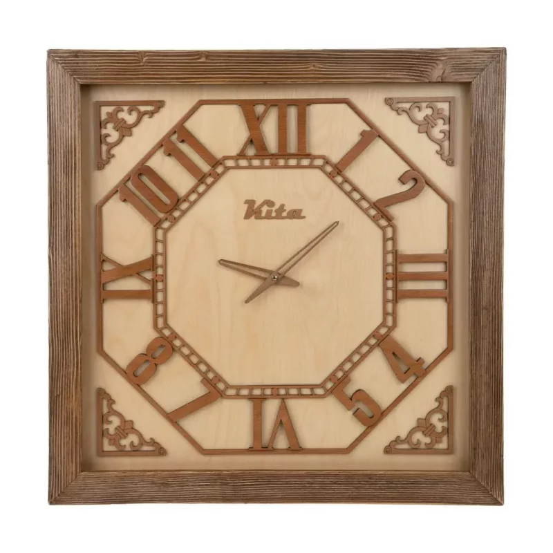 ساعت دیواری چوبی کد CKr639c