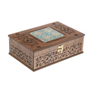 جعبه پذیرایی چوبی سری نگین کد BF014G