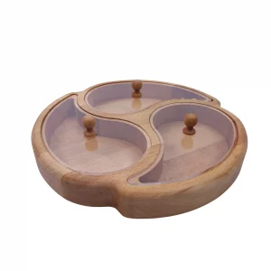 جعبه پذیرایی 3 خانه طرح ترمه درب پلکسی کد WD5848