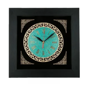 ساعت دیواری چوبی معرق کد TJ017