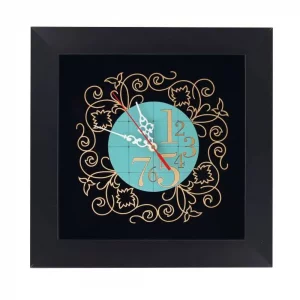 ساعت دیواری چوبی معرق کد TJ018
