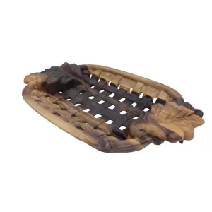 اردوخوری طرح  برگ حصیری چوبی کد WD5673