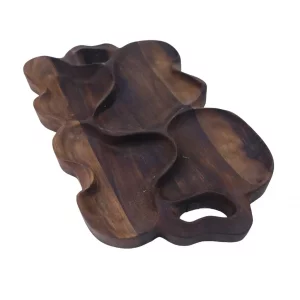 سینی چوبی دفرمه 4 خانه کد WD5632