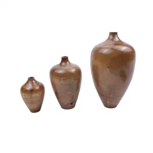 ست گلدان جوبی کوزه ای سه تایی  کد WD5983