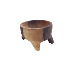 کاسه چوبی دست ساز پایه دار قطر 15 کد WD6011